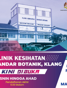 Klinik Kesihatan Bandar Botanik, Klang Kini Di Buka 